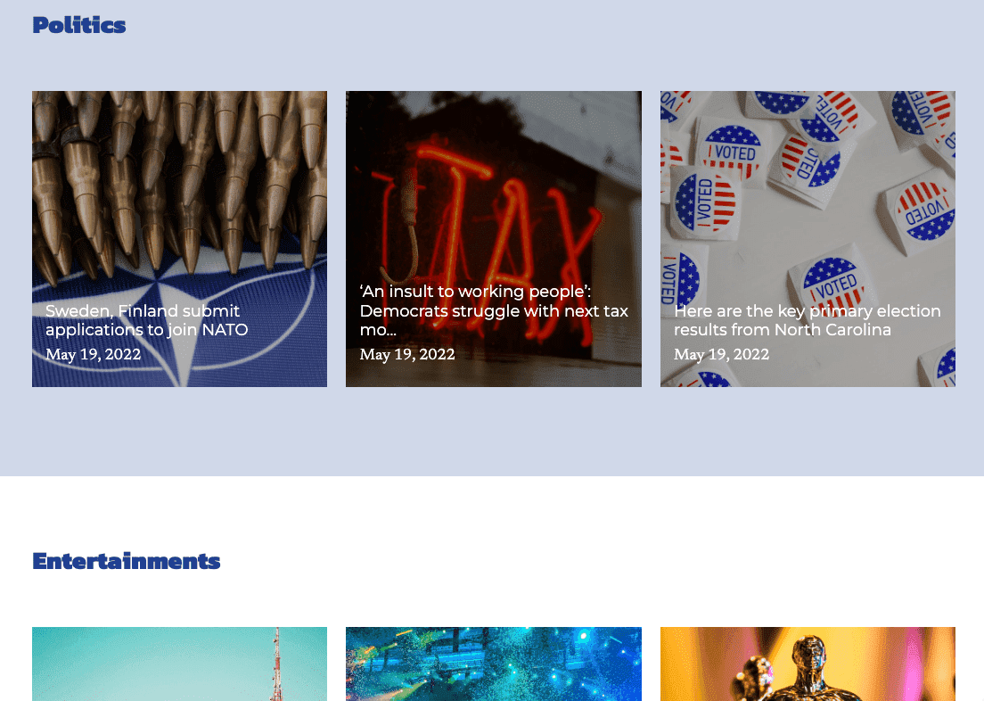 Plantilla CityExpress de Strikingly