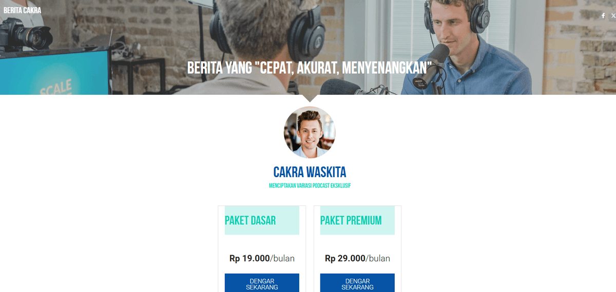 Templat Podcast dari Strikenly