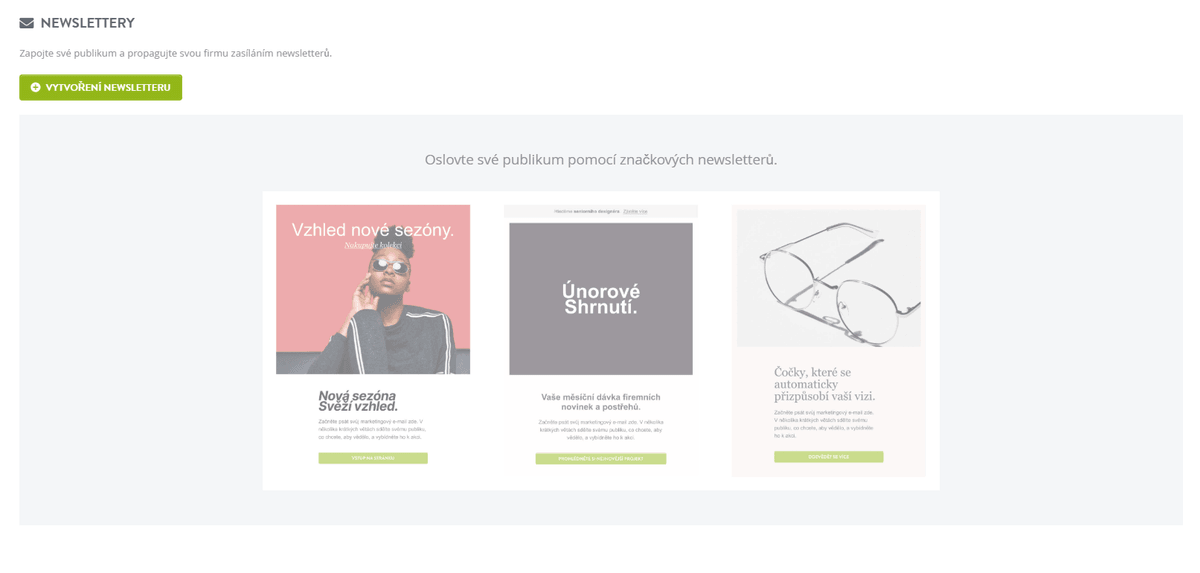 Funkce nápaditého newsletteru pro B2B e-mailový marketing