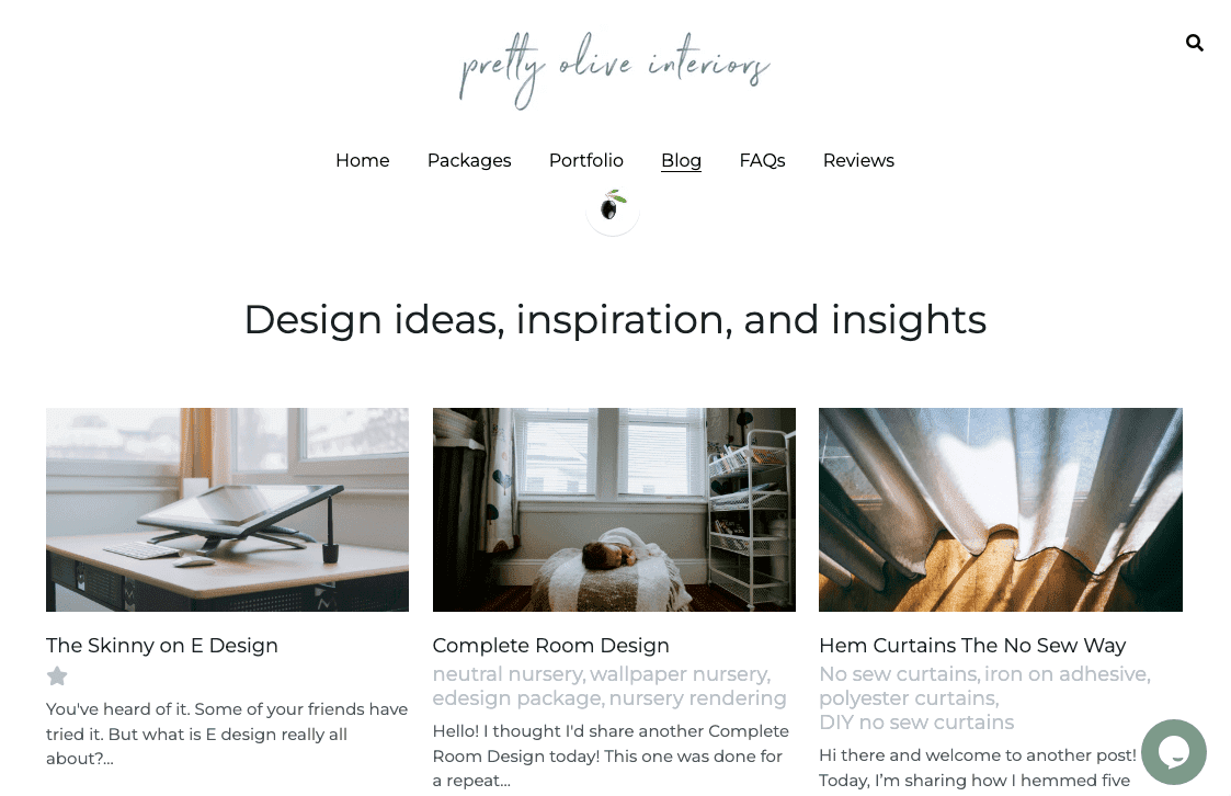 Pretty Olive Interior: Úspěšný název blogu