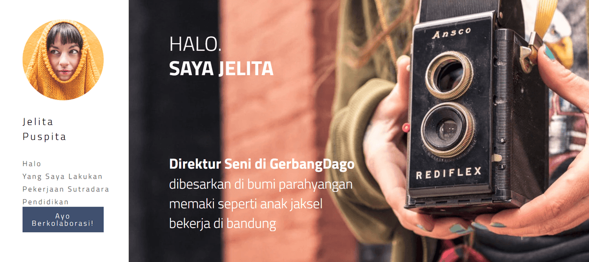 Templat Elegan dari Strikerly