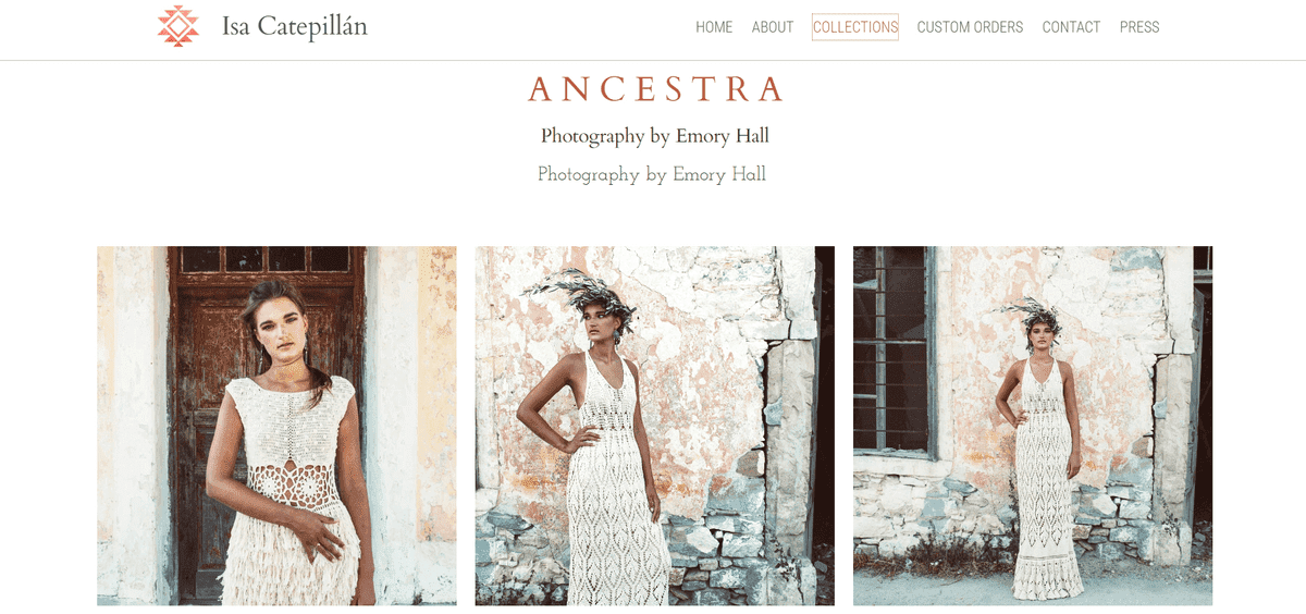 Šablona webových stránek s oblečením Isa