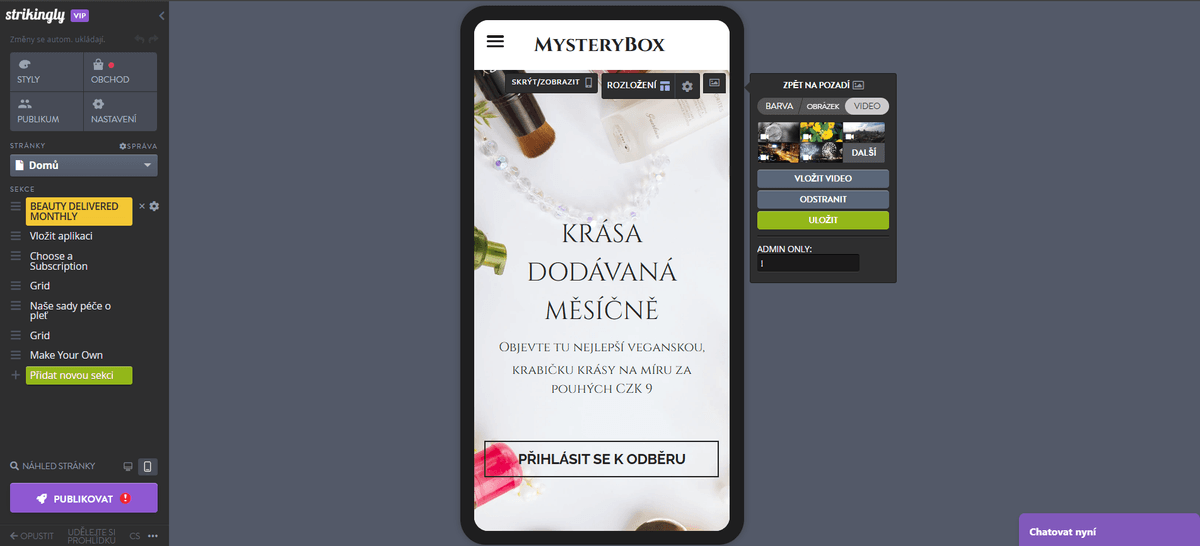 Pozoruhodně mobilní editor