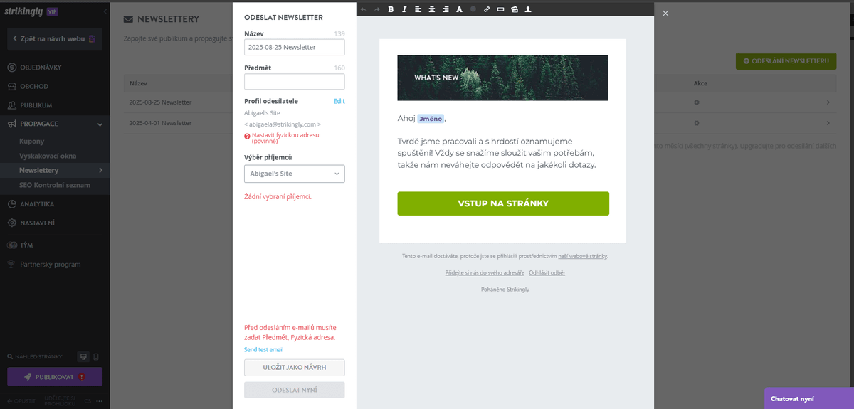 Jak může Strikingly pomoci zvýšit dopad influencer marketingu - integrace e-mail marketingu