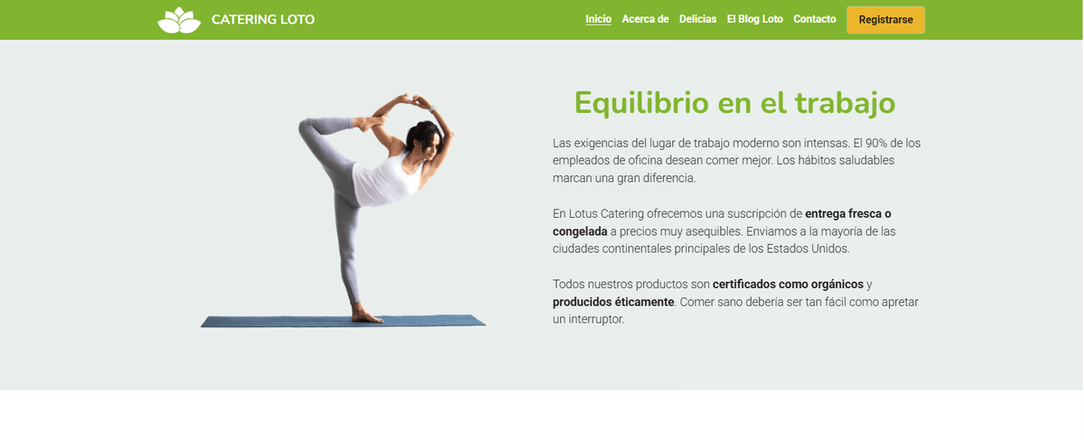 Plantilla de loto de Strikingly