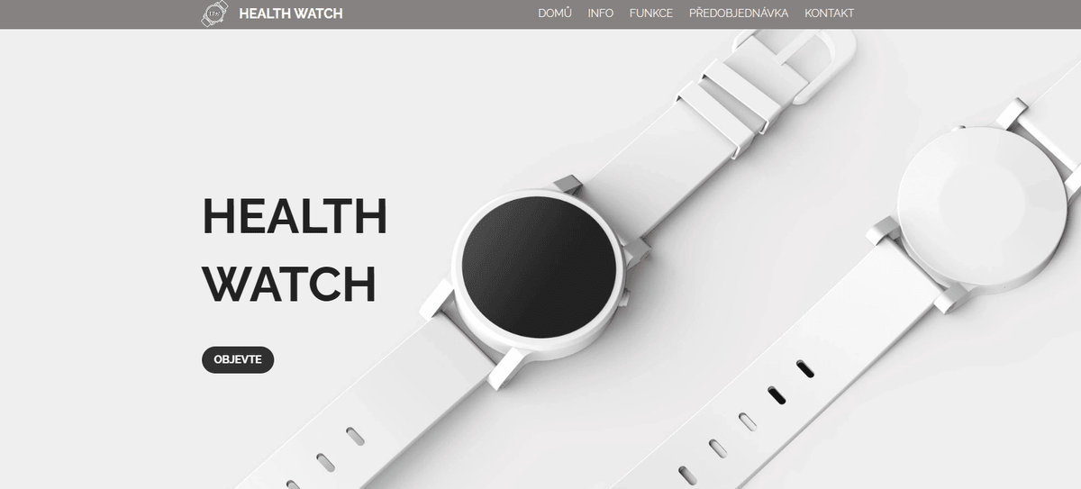 Šablona HealthWatch od Strikingly