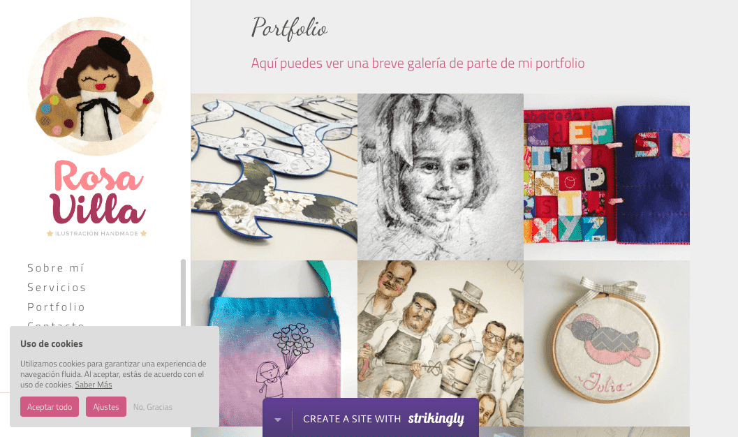 Oznámení o souborech cookie na webu Strikingly