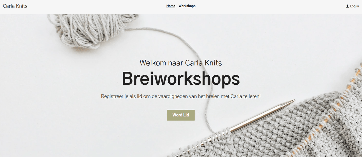 Carla Knits-sjabloon van Strikingly