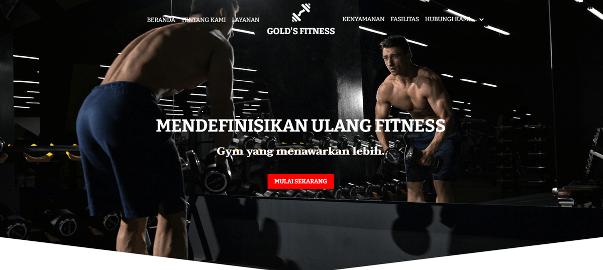 Templat Kebugaran Gold dari Strikerly