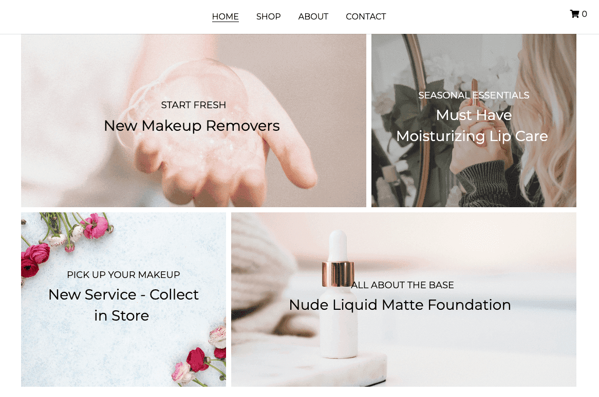 Template Toko Online Makeup Chloe dari Strikingy