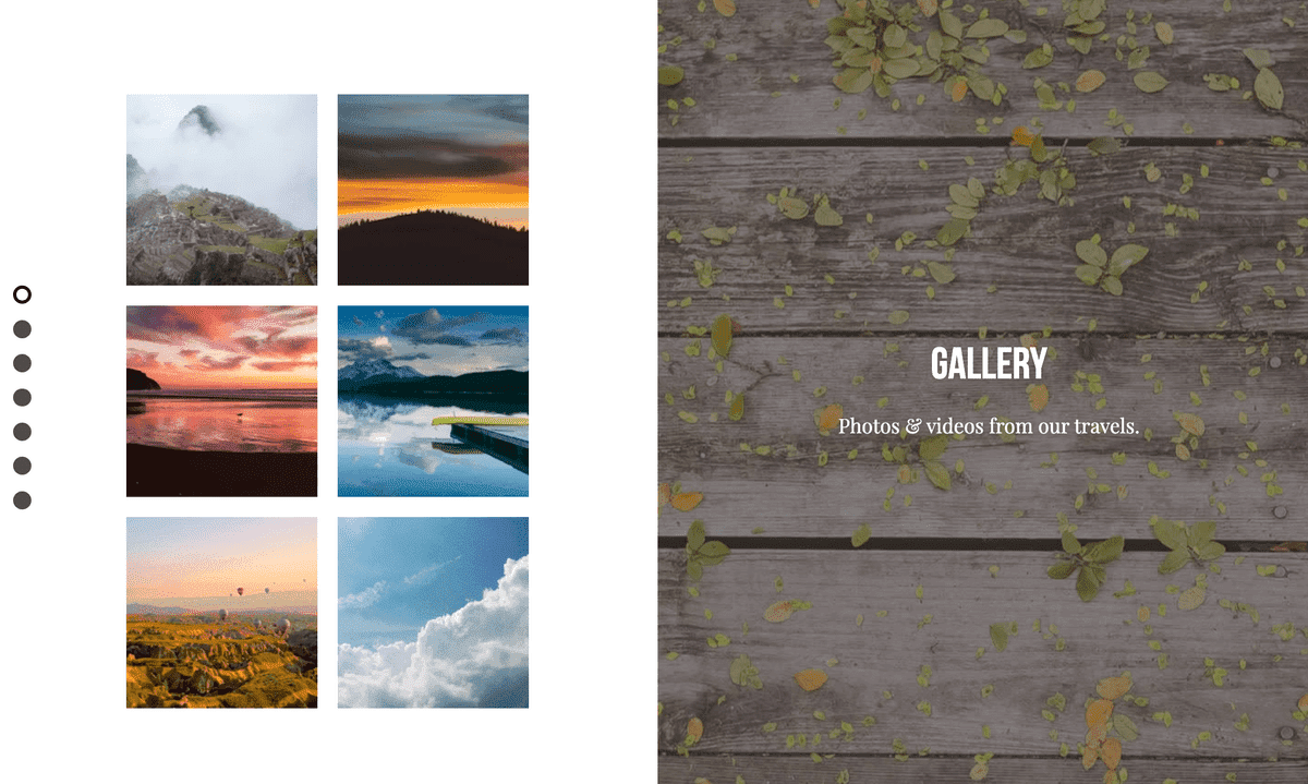 Plantilla de perspectiva de Strikingly