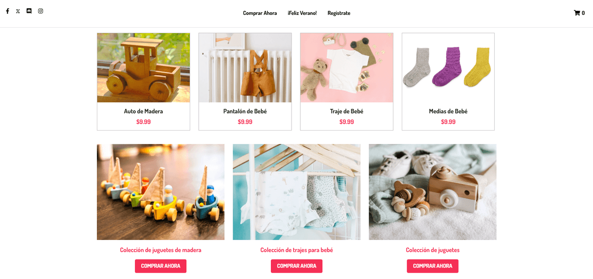 Plantilla de tienda online Peggy