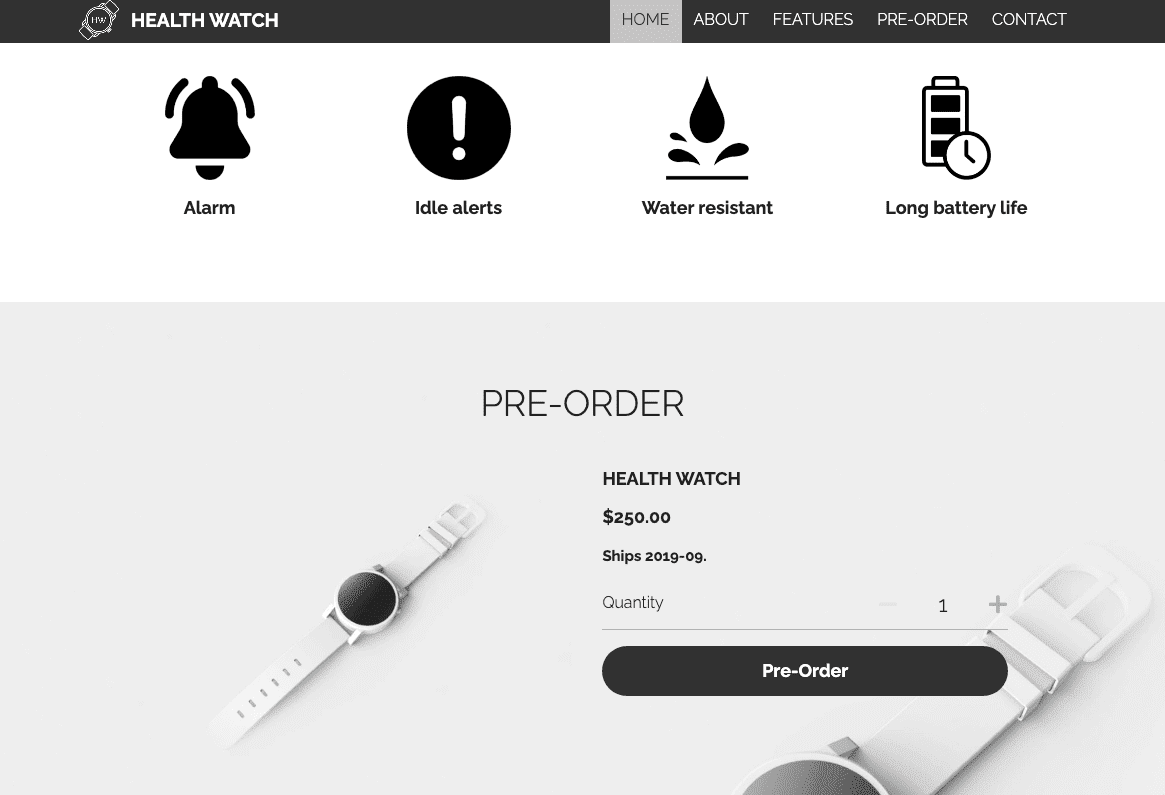 Plantilla de vigilancia de la salud de Strikingly