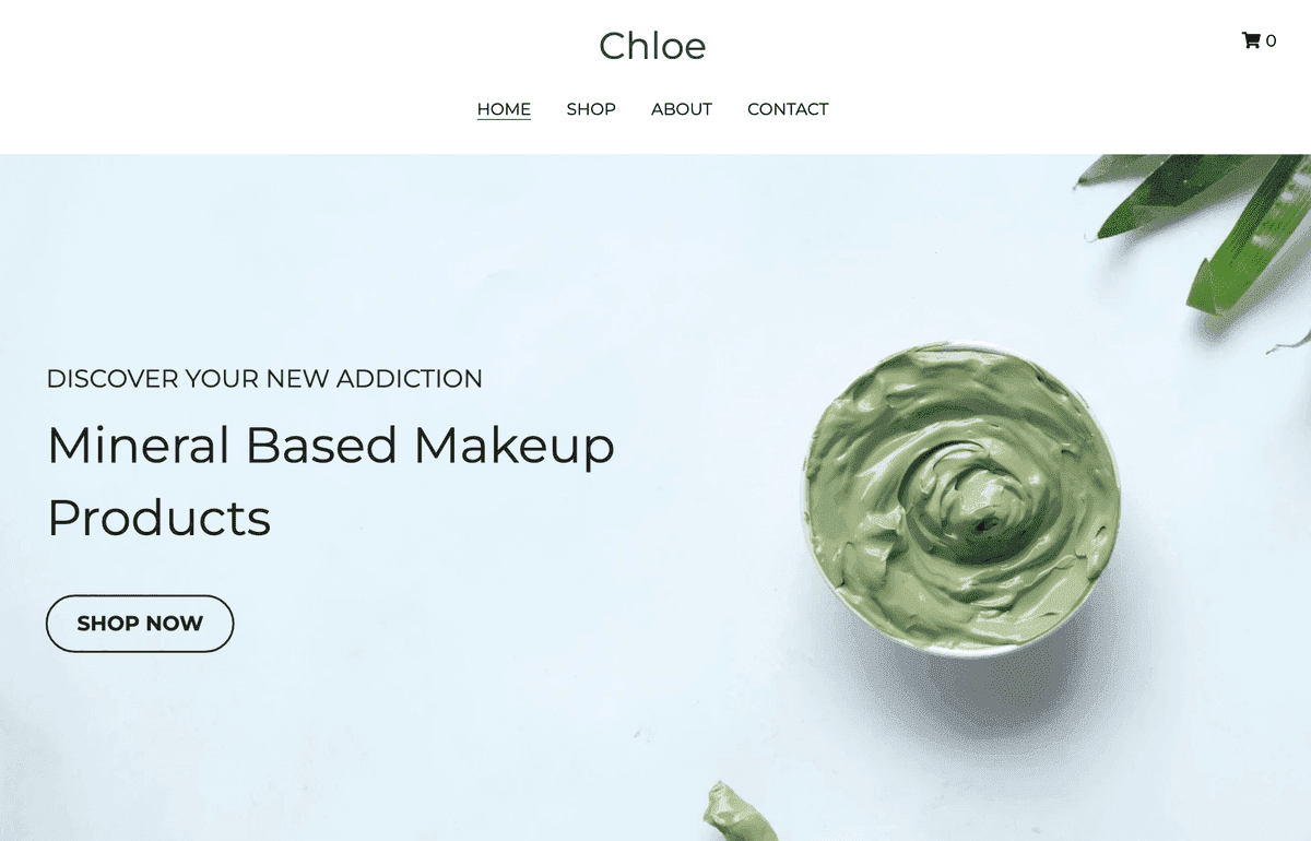 Plantilla de Chloe de Strikingly