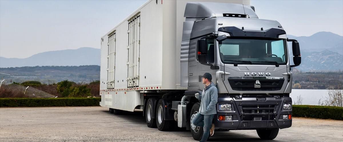 The driver with HOWO-TX tractor