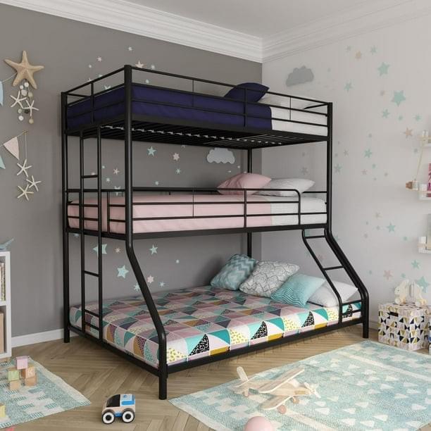 Triple Contemporary Metal Bunk Beds