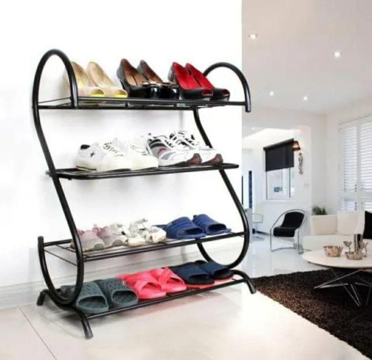 White duck style shoe rack