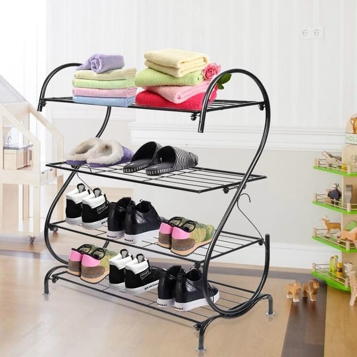 White duck style shoe rack