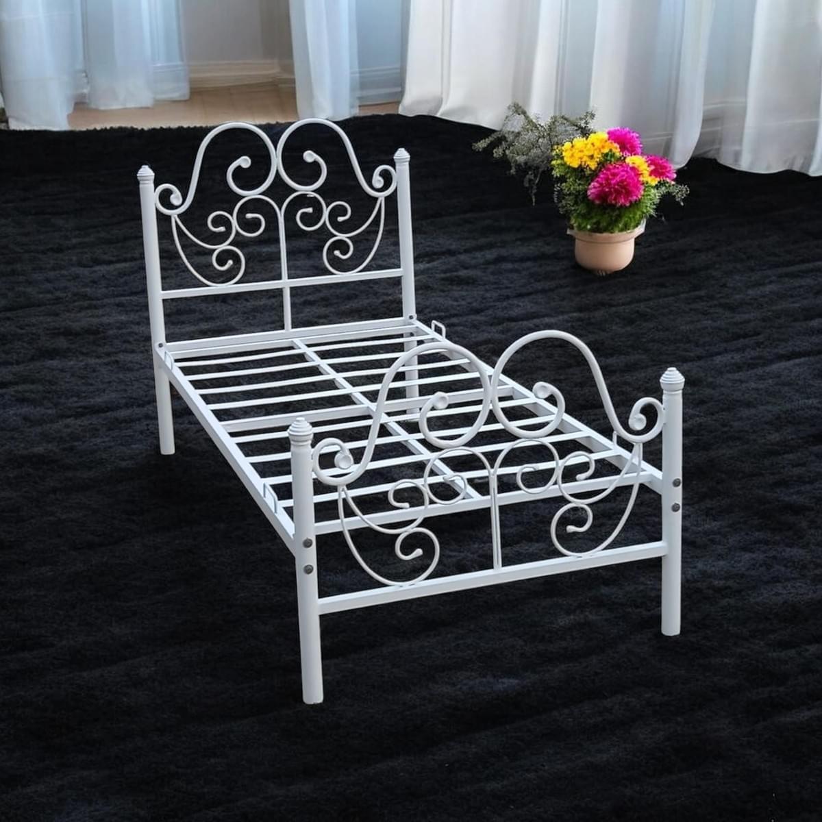 Stylish vintage metal beds