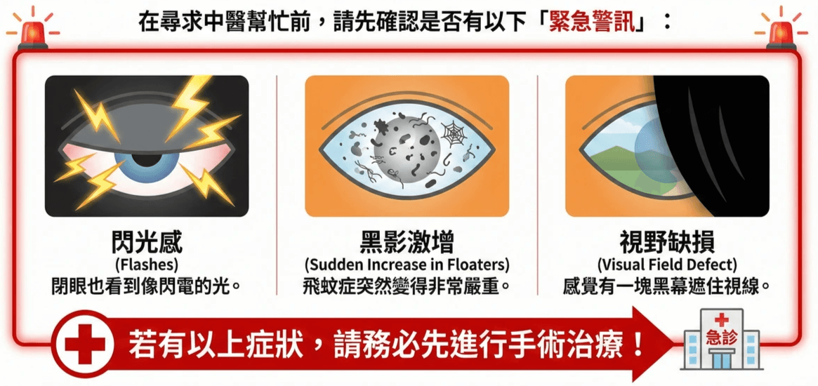 視網膜剝離症狀