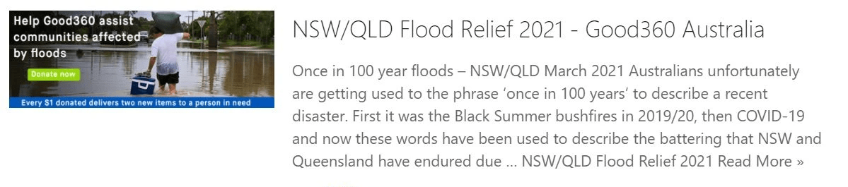 NSW/QLD flood relief 2021 - good 360