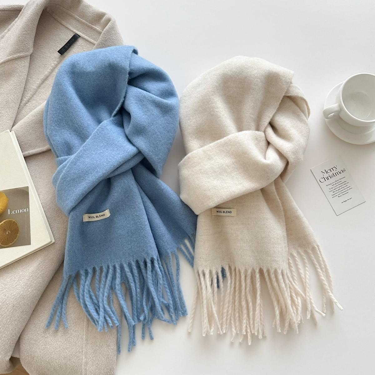 高級氛圍感厚針織圍巾