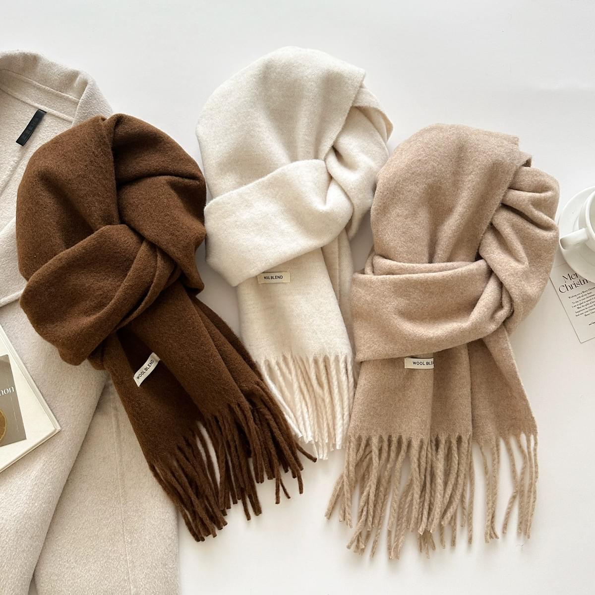 高級氛圍感厚針織圍巾