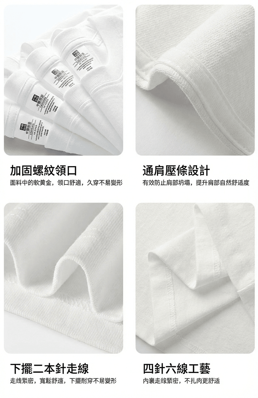 純棉圓領打底長袖T恤