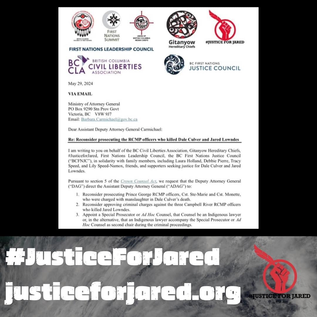 Full letter at https://www.justiceforjared.org/letter-to-deputy-ag
