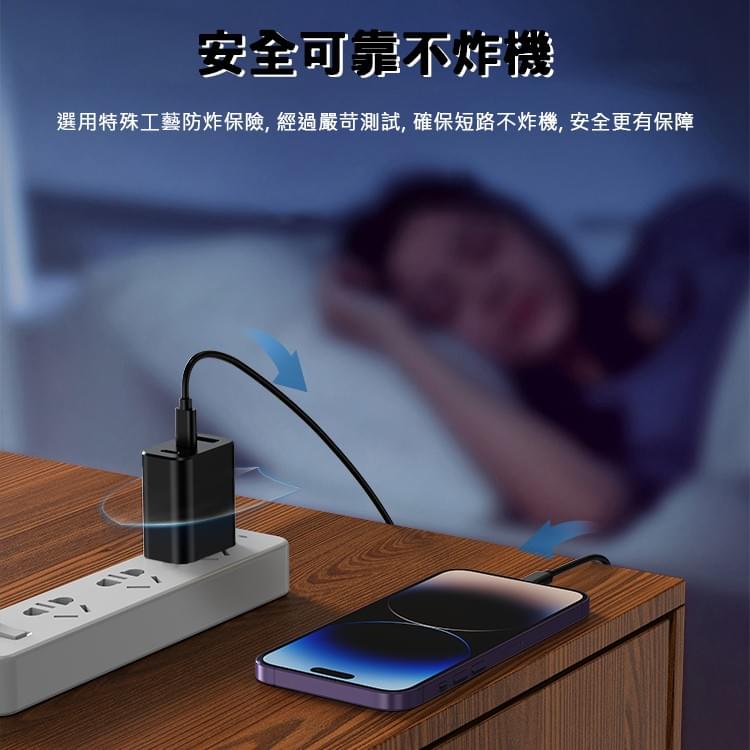 GaN 氮化鎵 30W 三口快速充電器 TYPE-C PD快充 快速充電 QC3.0 快充頭 旅充頭 電源供應器
