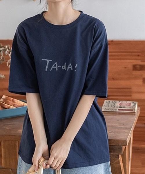 手描き風フードプリントTシャツ