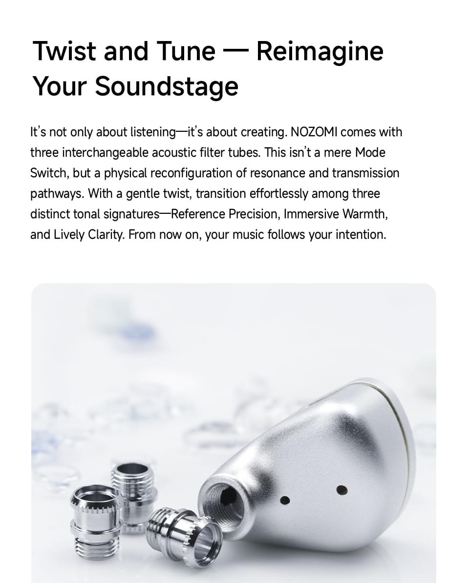 CVJ NOZOMI 2DD+1PD New Planar In-Ear Earphones Interchangeable Panel Nozzle 3 Unit