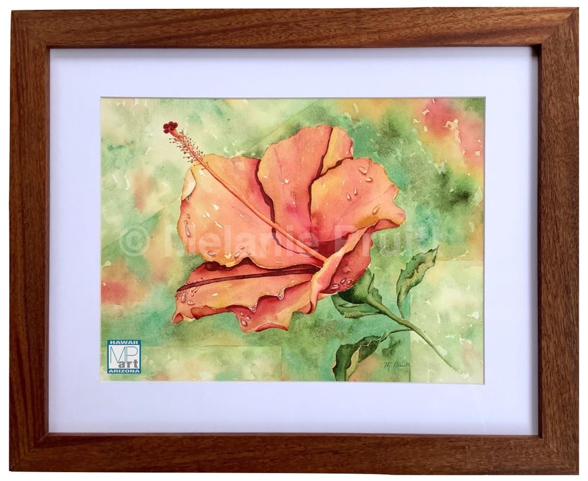 heliconia mixed media painting