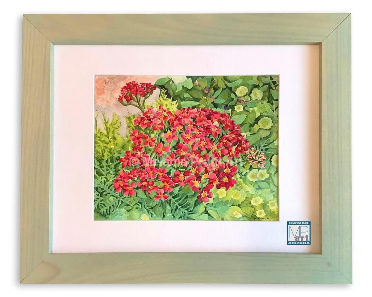 heliconia mixed media painting