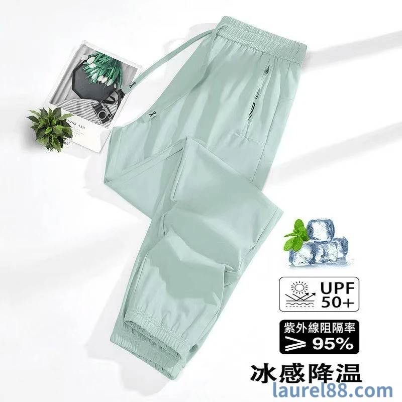【極致冰感】夏季全能戶外防曬冰絲速乾男女運動褲--平口款
