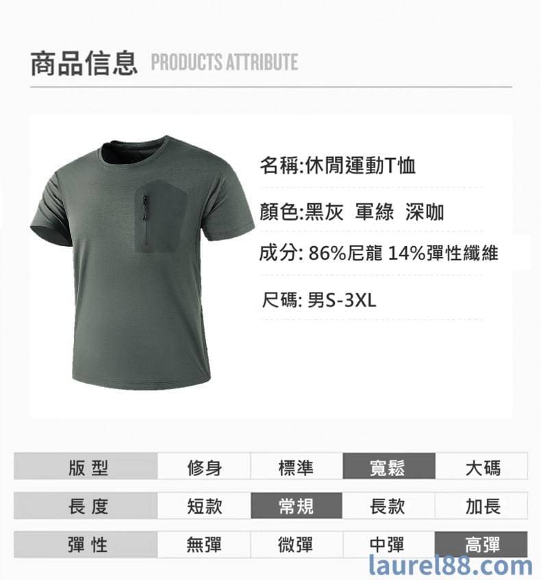 【極致涼感】冰絲速乾機能口袋短T---新登場