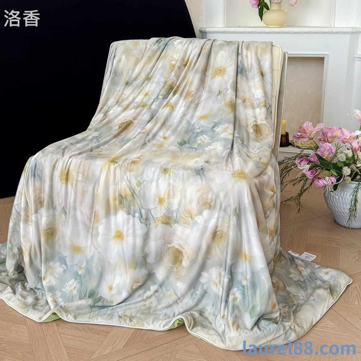 花漾印花涼感冰絲夏被(十組花色供選擇)