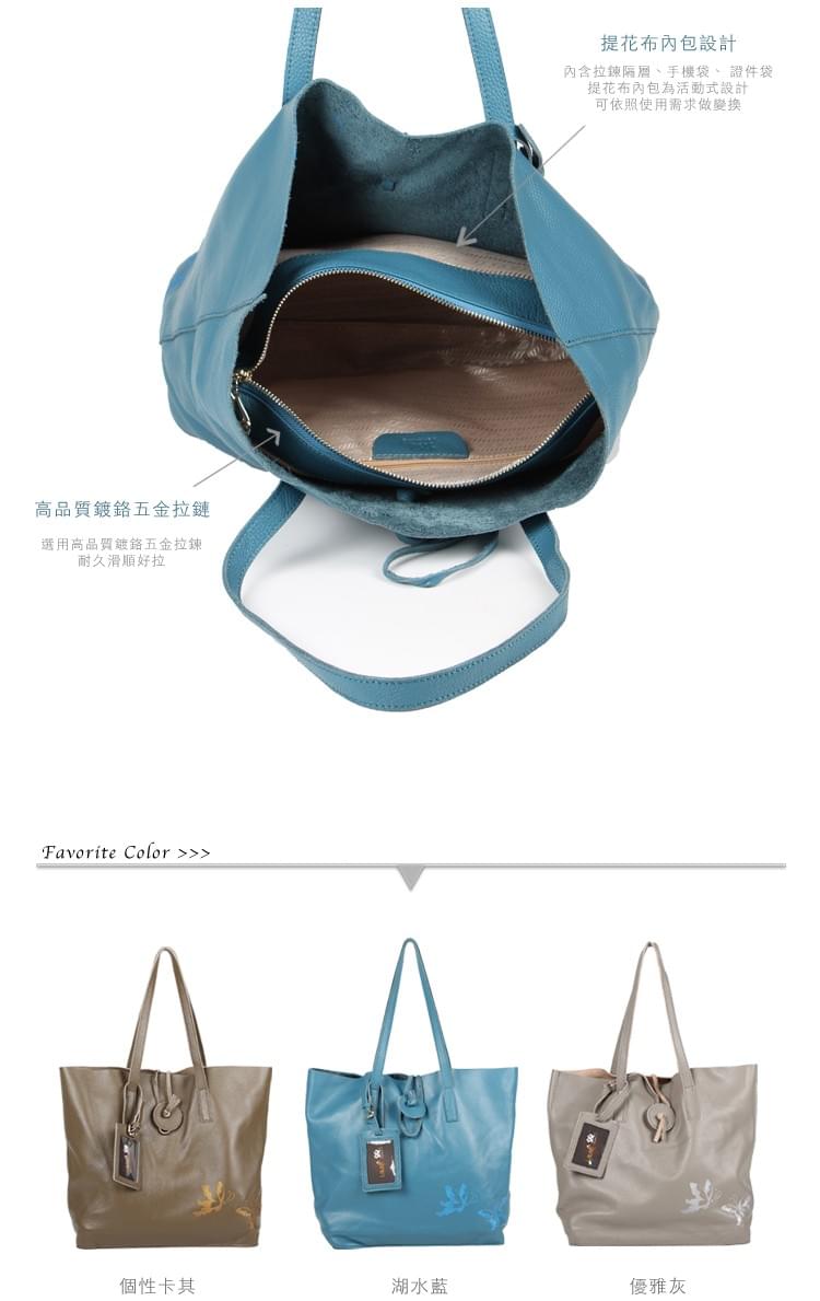 輕舞翩翩頭層牛皮蝴蝶托特大包---超值出清