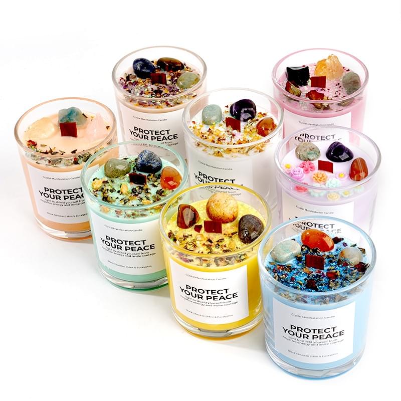 木蕊亮彩晶石蠟燭