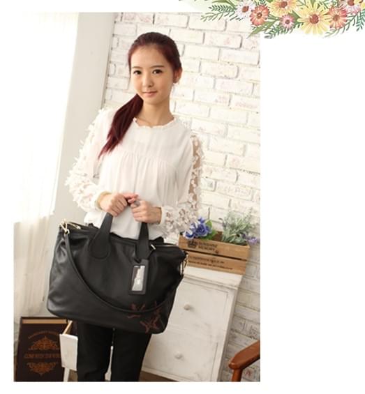 翩然起舞兩用頭層牛皮蝴蝶大方包---超值出清