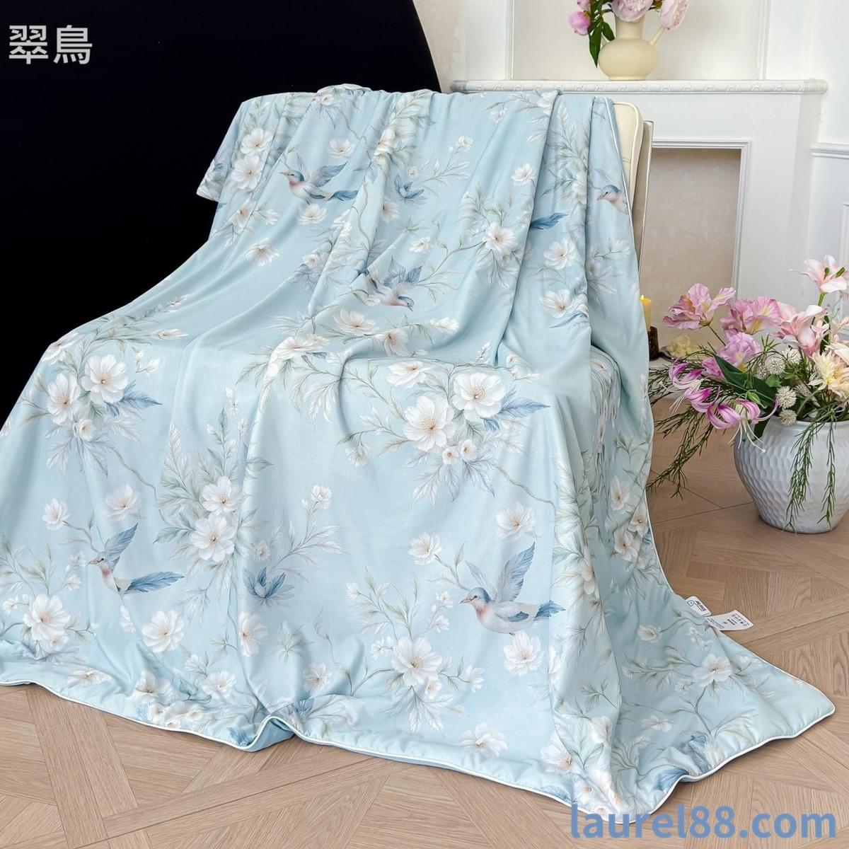 花漾印花涼感冰絲夏被(十組花色供選擇)