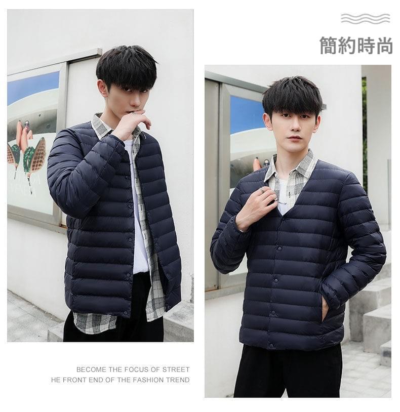 新款兩種穿法圓領 vs V領秋冬輕薄羽絨外套