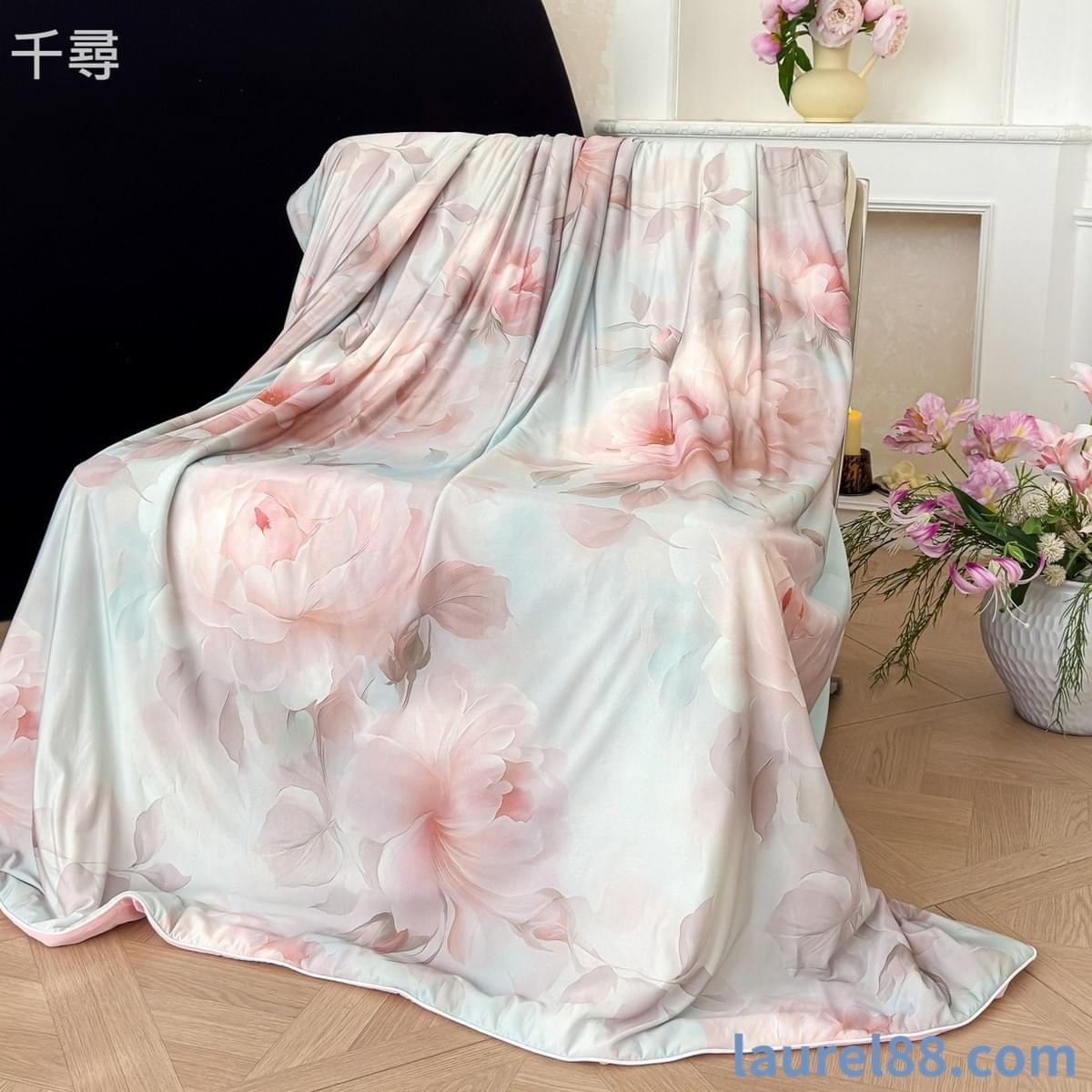 花漾印花涼感冰絲夏被(十組花色供選擇)