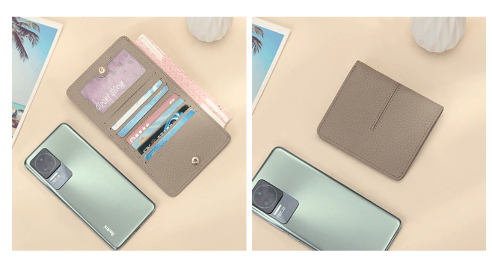 輕薄款牛皮多卡位短夾