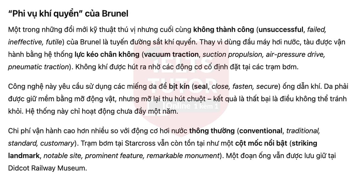 🔥Isambard Kingdom Brunel Answers with location - Đề luyện tập IELTS READING- Làm bài online format computer-based, kèm đáp án, dịch & giải thích từ vựng - cấu trúc ngữ pháp khó