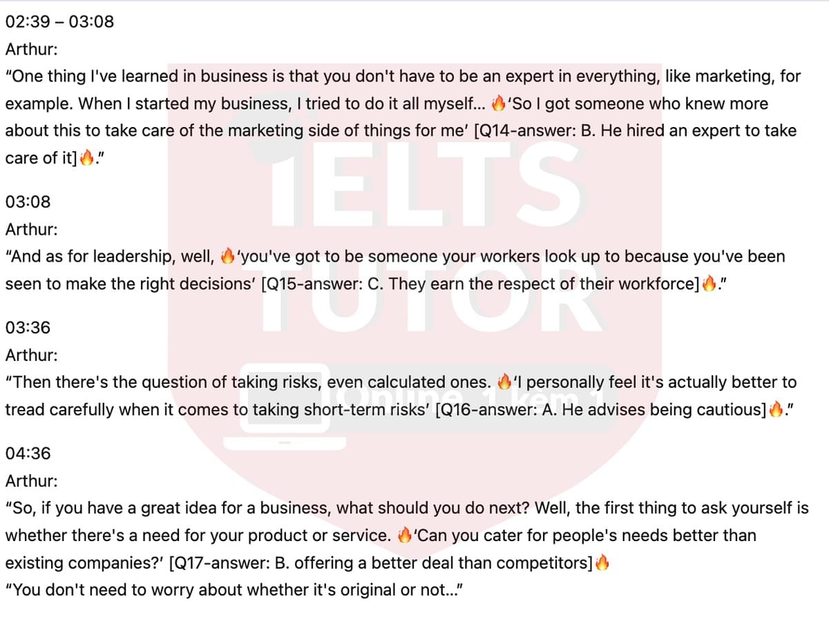 Business advice radio show