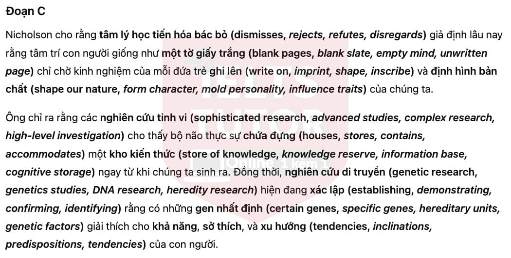 🔥Understanding the origins of workplace behavior Answers with location - Đề luyện tập IELTS READING- Làm bài online format computer-based, kèm đáp án, dịch & giải thích từ vựng - cấu trúc ngữ pháp khó