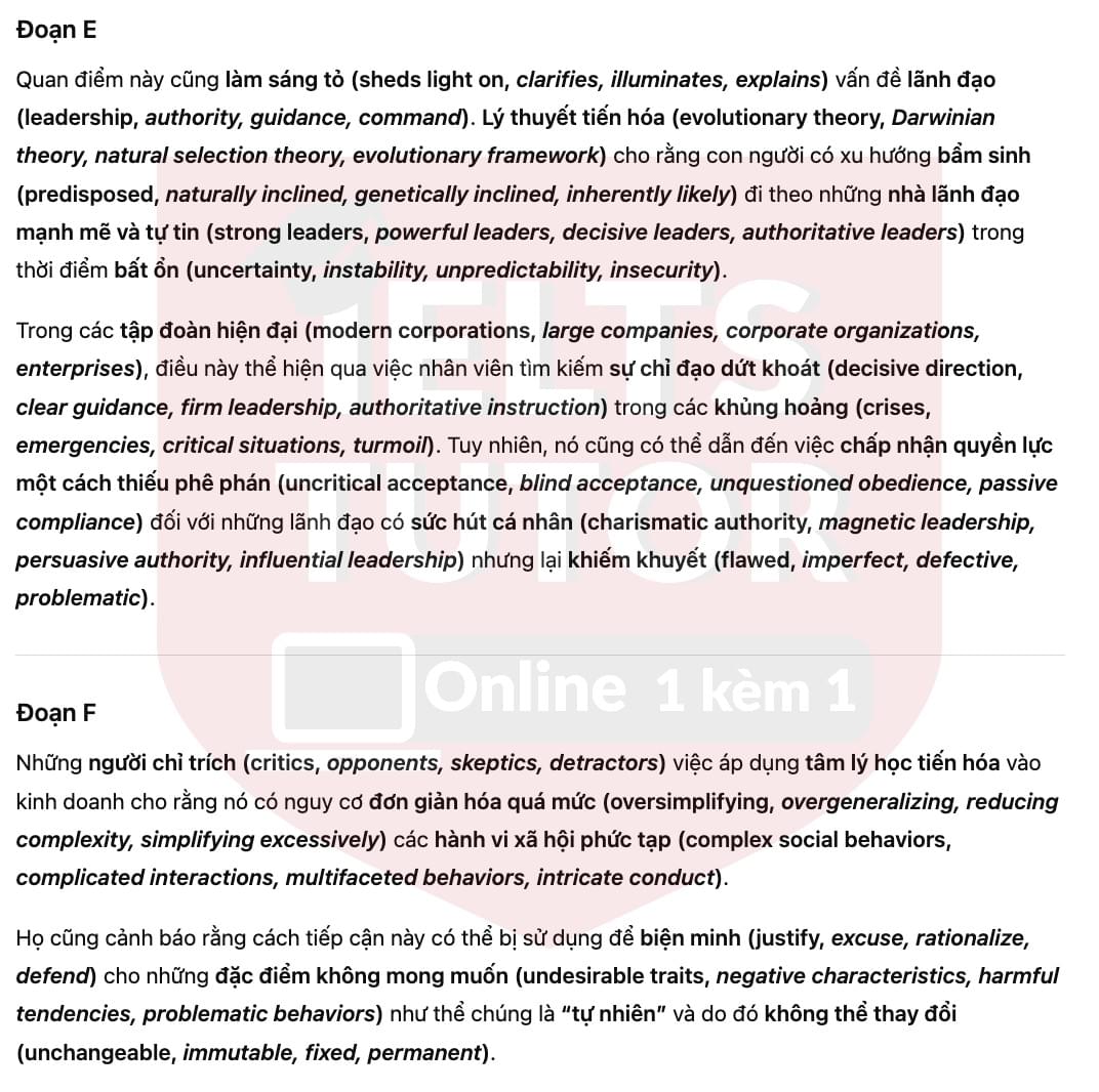 🔥Understanding the origins of workplace behavior Answers with location - Đề luyện tập IELTS READING- Làm bài online format computer-based, kèm đáp án, dịch & giải thích từ vựng - cấu trúc ngữ pháp khó