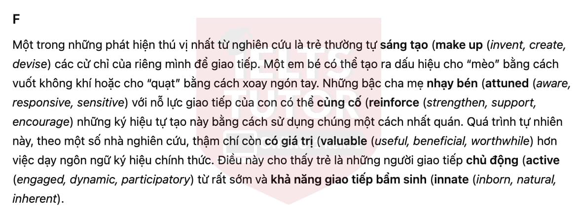 🔥Sign, baby, sign! Answers with location - Đề luyện tập IELTS READING- Làm bài online format computer-based, kèm đáp án, dịch & giải thích từ vựng - cấu trúc ngữ pháp khó