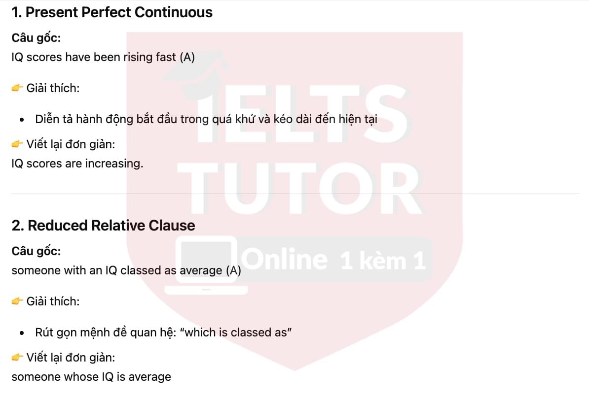 🔥IQ Scores - How they are changing and what the changes mean Answers with location - Đề luyện tập IELTS READING- Làm bài online format computer-based, kèm đáp án, dịch & giải thích từ vựng - cấu trúc ngữ pháp khó